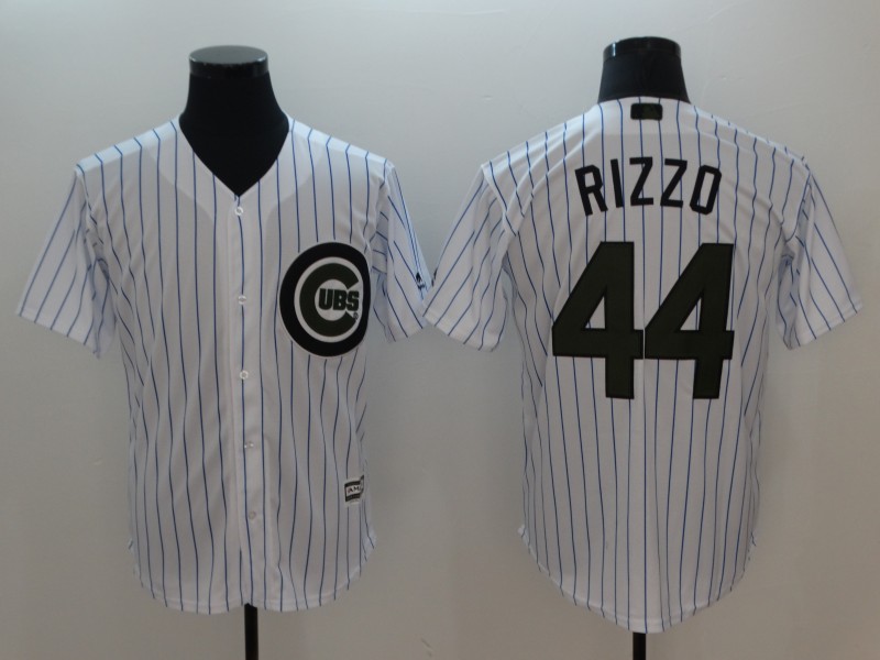Men Chicago Cubs #44 Rizzo White Commemorative Edition Game MLB Jerseys->new york yankees->MLB Jersey